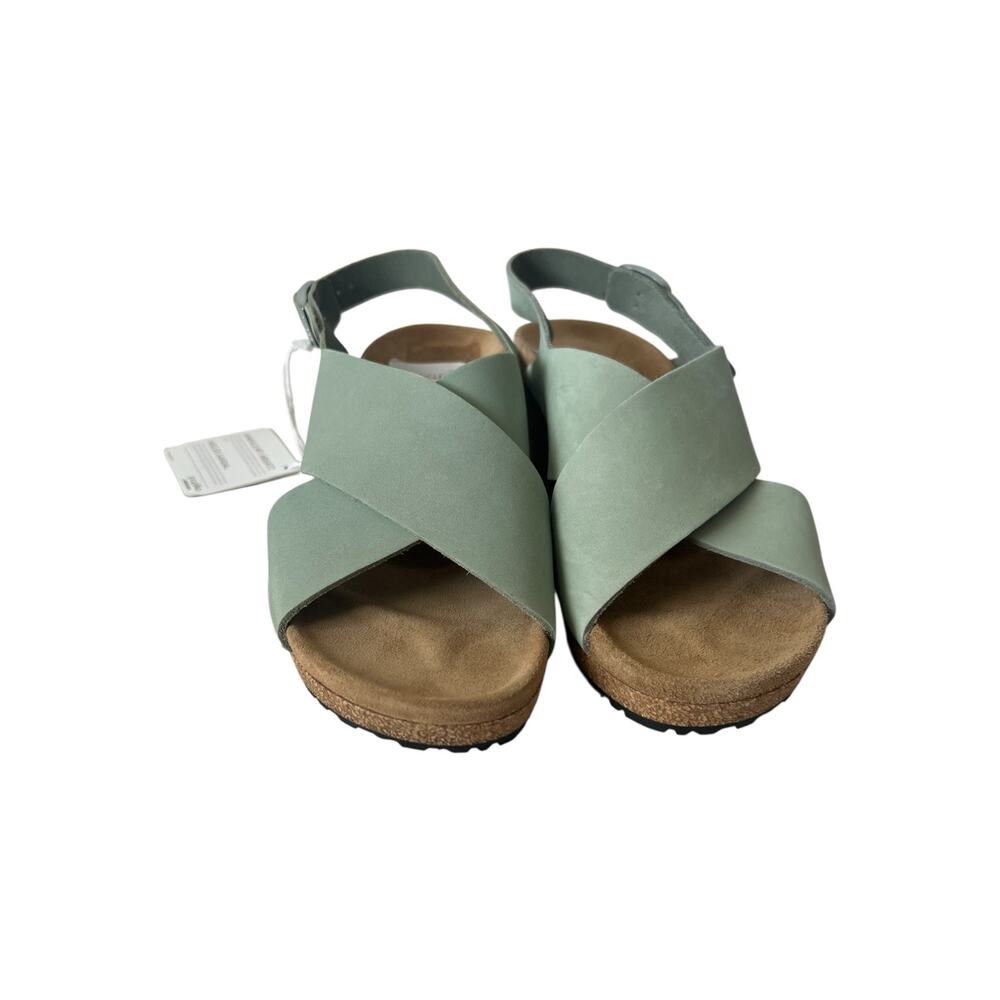 Papillio By Birkenstock Samira Nubuck Leather Sandal In Pure Sage Size 40 - Picture 4 of 11